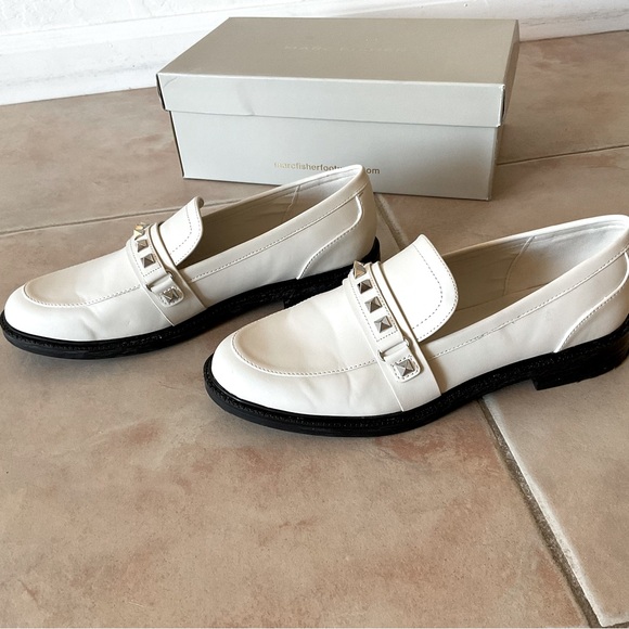 Mark Fisher Ivory Studded Loafer-Size 9 - Picture 4 of 7